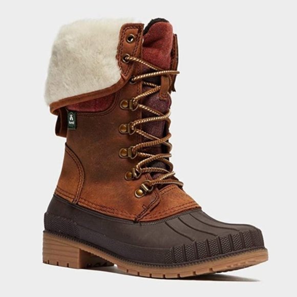 Kamik Sienna F2 Snow Boot Cuffed Plaid Snow Boot - Picture 1 of 11